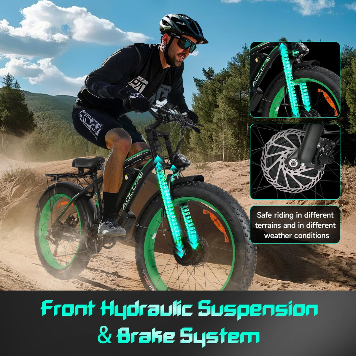 GERPSI Peak 5000W Electric Mountain Bike | All-Terrain, Fat Tire E-Bike for Canadian Riders
