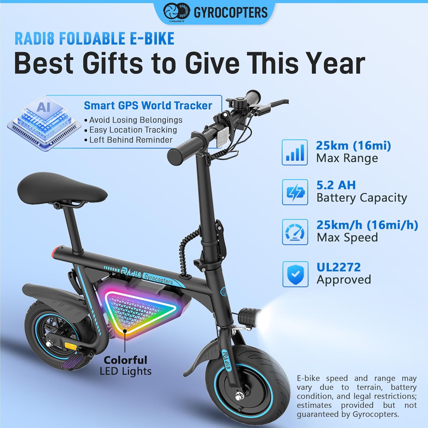 Gyrocopters Radi8 Electric Scooter – Kids & Teens E-Bike Canada