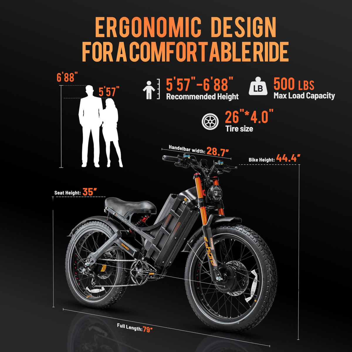 eAhora Romeo Pro Ⅲ Electric Bike Canada – Dual Motor, Long-Range Off-Road Power