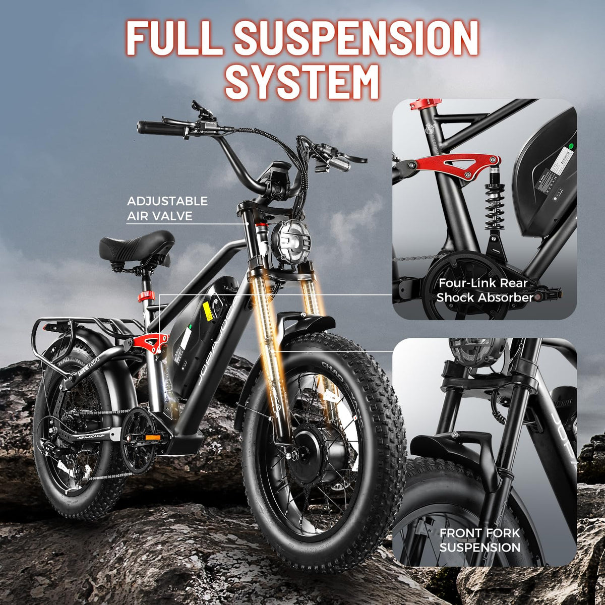 Eahora Luna Electric Bike 1000W Removable Battery Canada