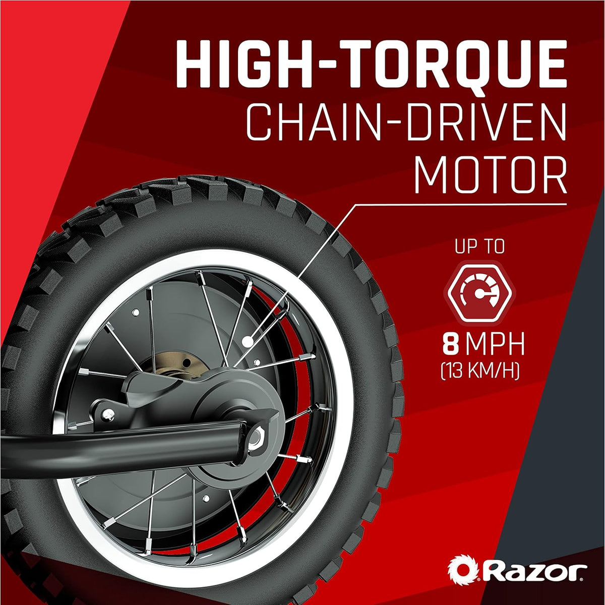 Razor MX125 Kids Electric Dirt Bike – 100W Motor, 13 km/h, Canada Edition