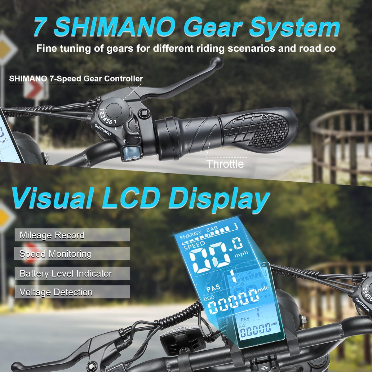 PikSpiid M7 Electric Bike 1000W Fat Tire Canada