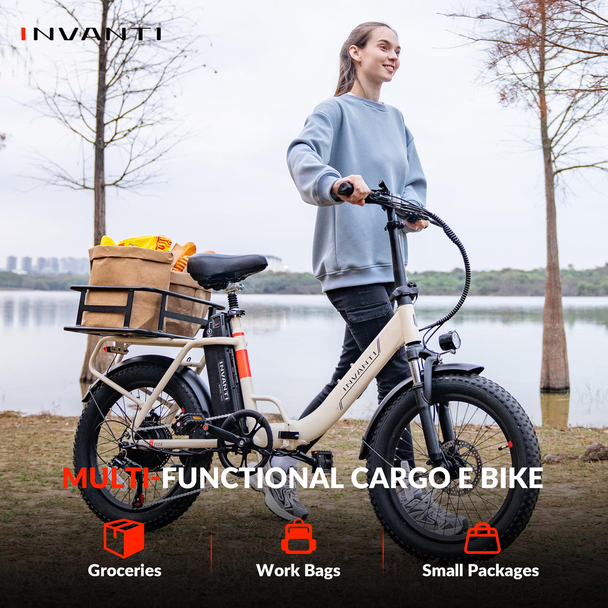 INVANTI EB11 Bicicleta eléctrica plegable de ruedas anchas Canadá