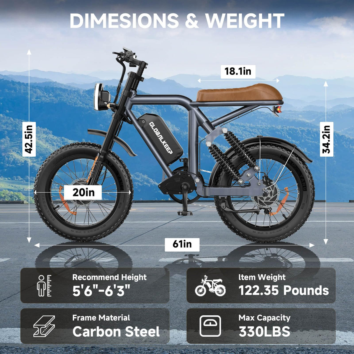 HiKeep K6 1500W Fat Tire Electric Bike Canada
