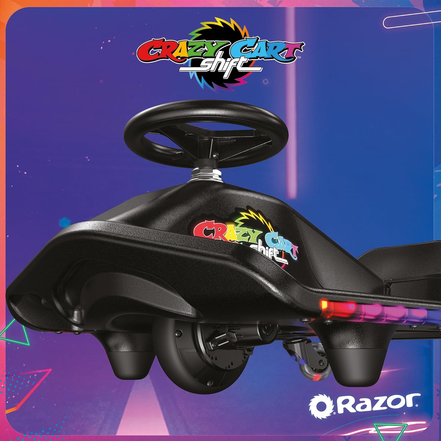 Razor Crazy Cart Shift Lightshow Canada front three-quarter view