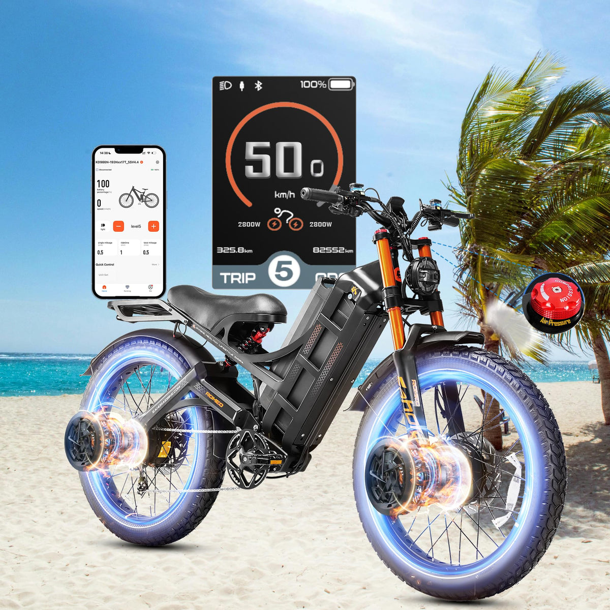 Eahora Romeo Pro Electric Bike – 500W All-Terrain E-Bike with Fat Tires Canada