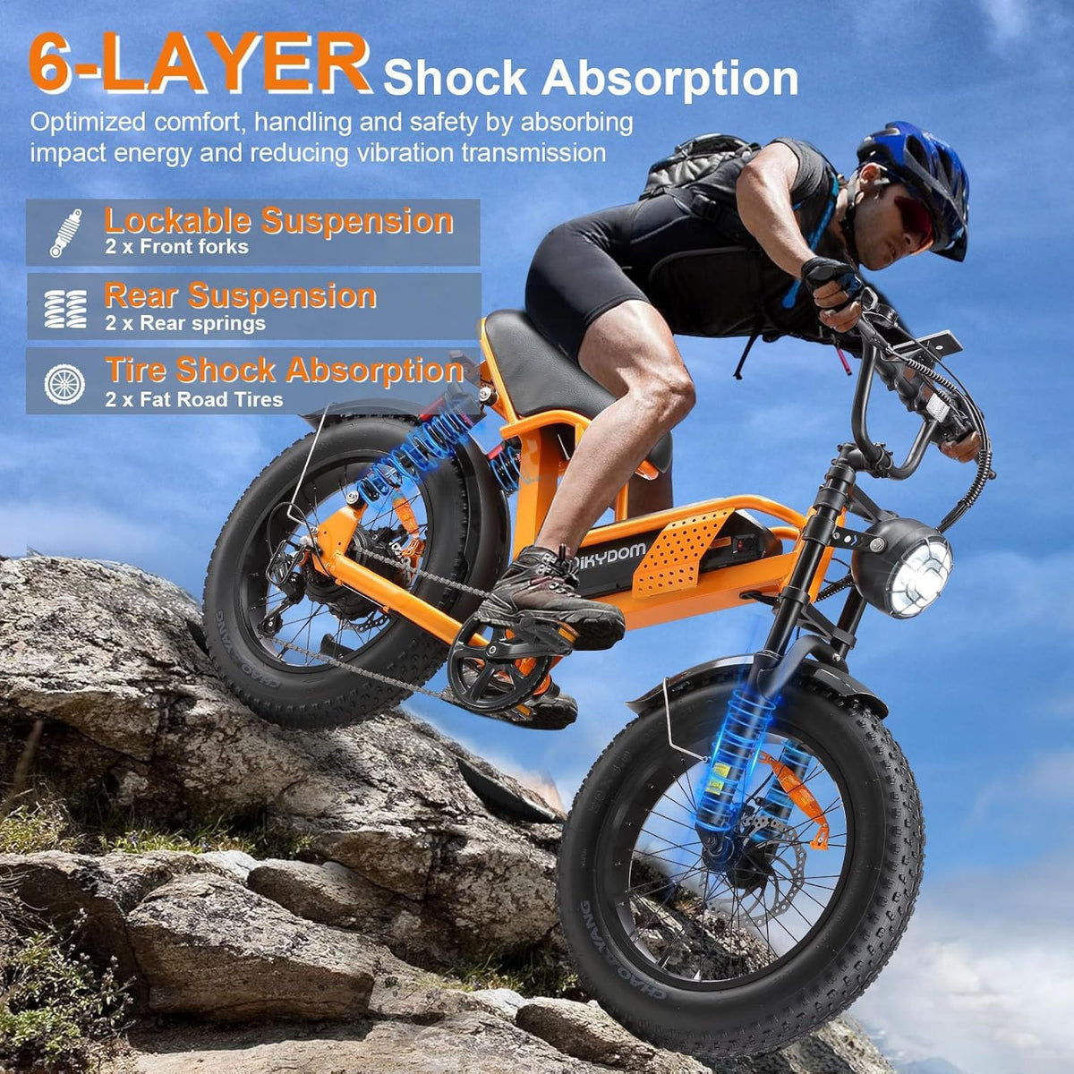 PikSpiid M7 Electric Bike 1000W Fat Tire Canada