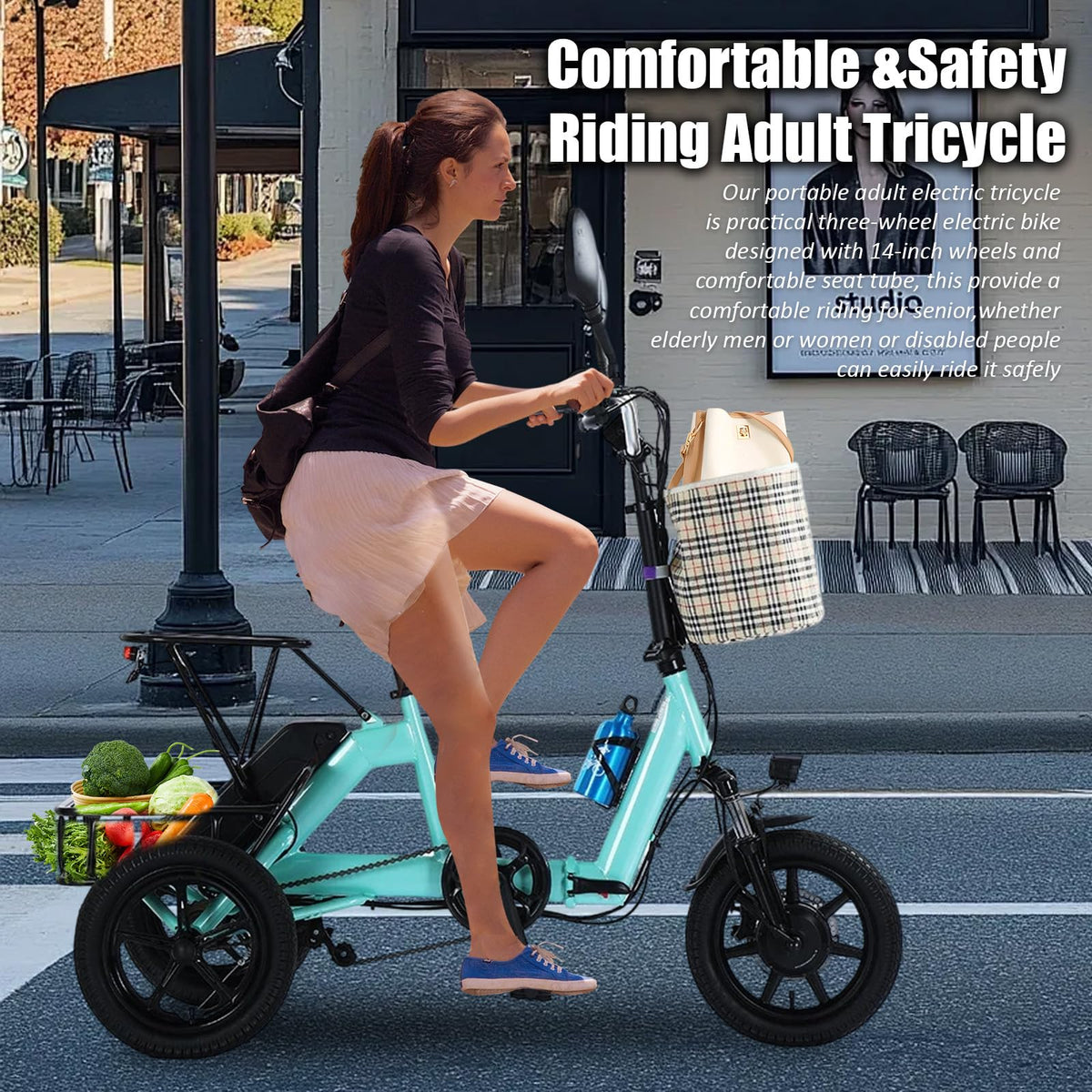 SKEKECIE Folding Electric Tricycle – 3-Wheel E-Bike Canada