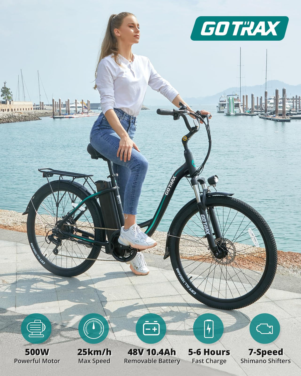 Gotrax EBE6 Electric Bike – 500W Commuter E-Bike with 80 km Range (Canada)