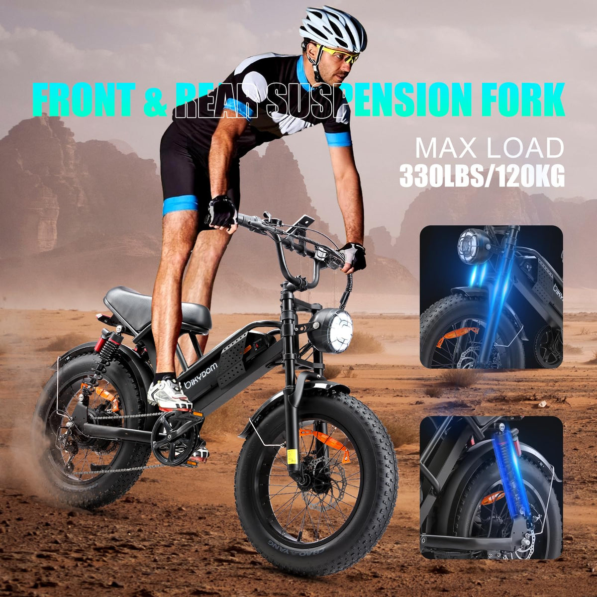 Jiu Haolong Electric Mountain Bike – 1000W All-Terrain E-Bike for Canada