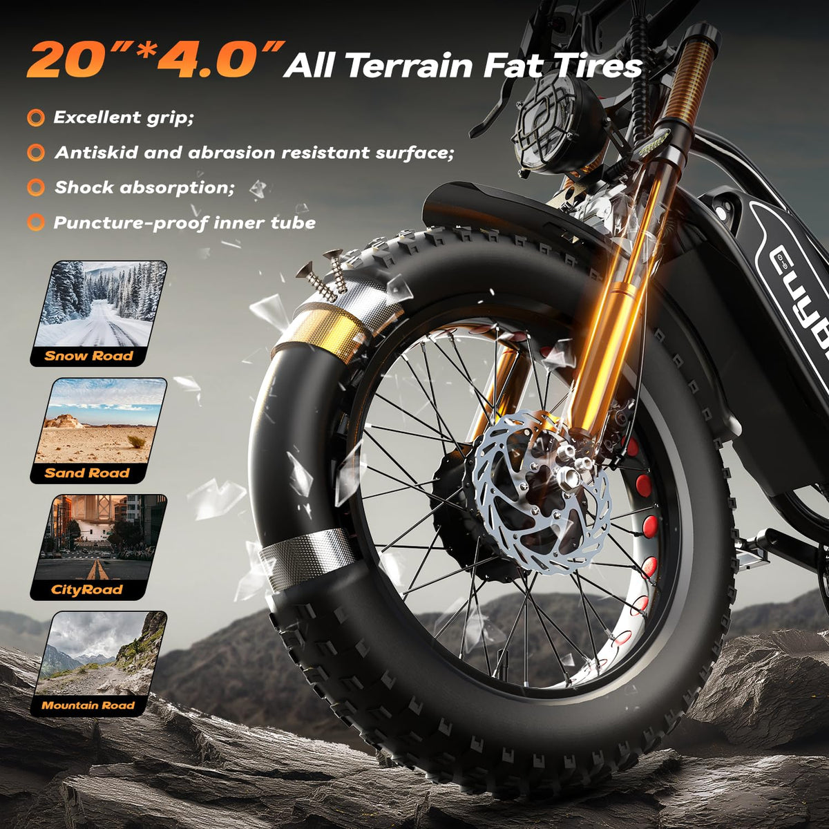 EUYBIKE S4 Dual Motor Fat Tire Electric Bike Canada