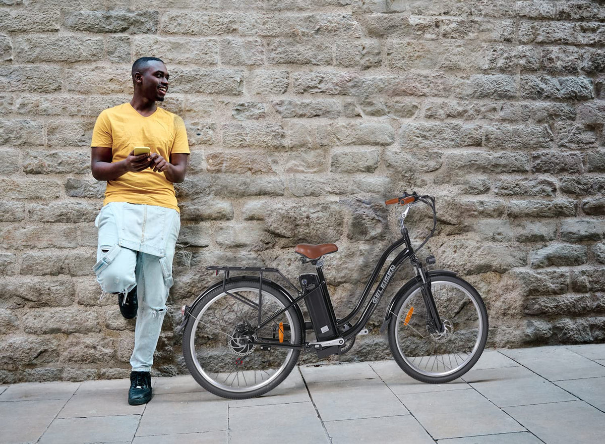 GELEISEN Step-Thru Electric Bike 26&quot; Commuter Canada