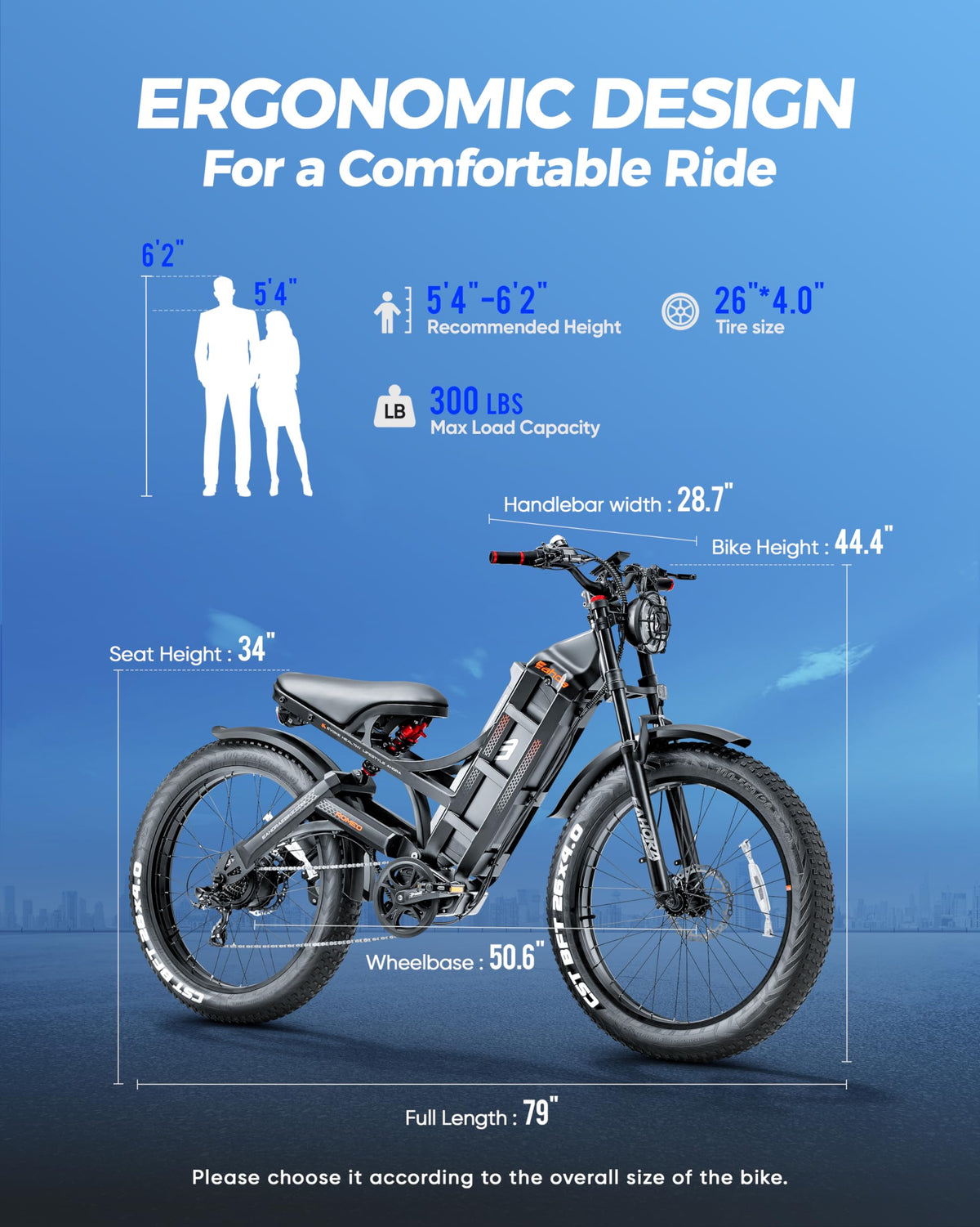 Eahora Romeo Pro Electric Bike – Long Range Fat Tire Canada