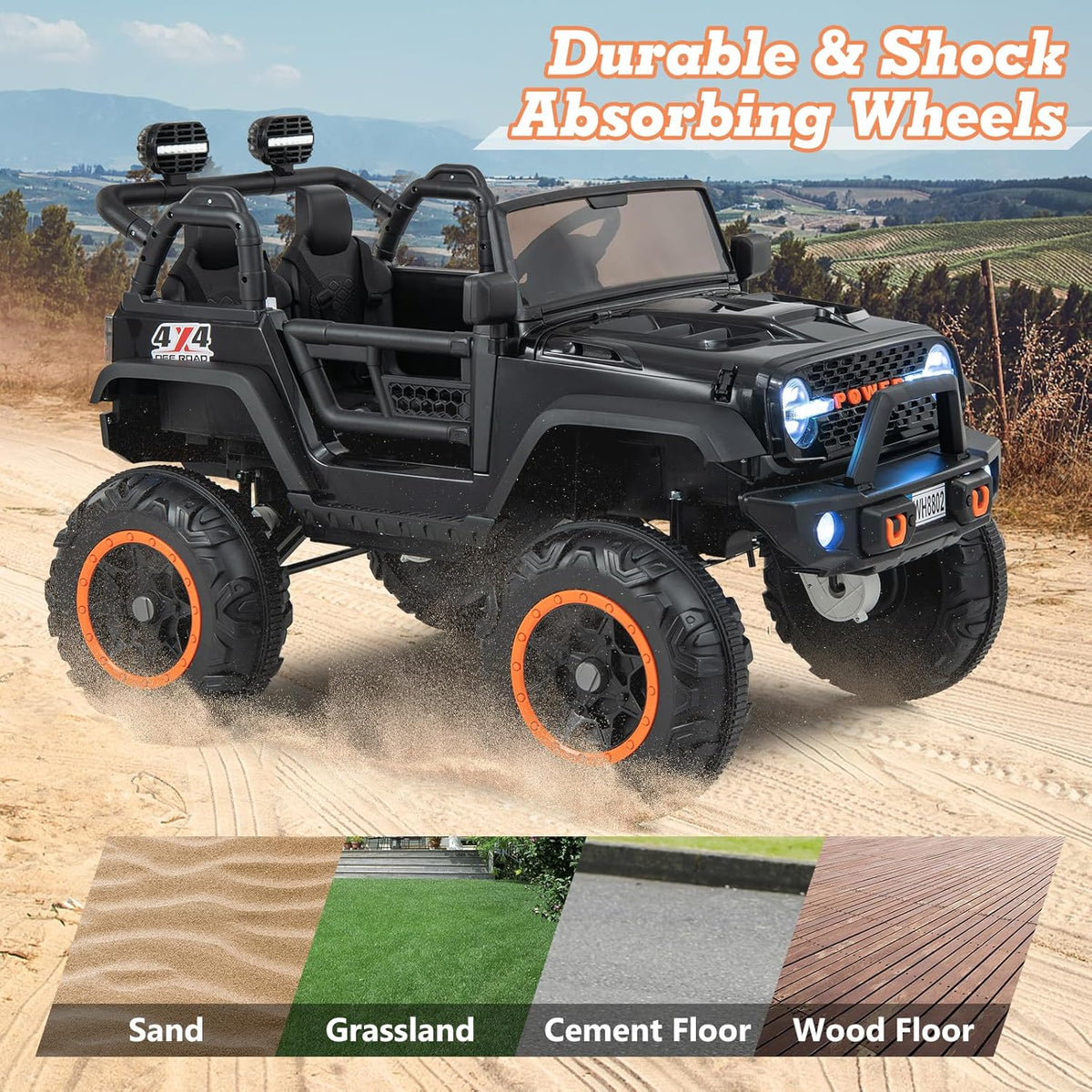 OLAKIDS 24V 2-seater kids truck Canada rear view
