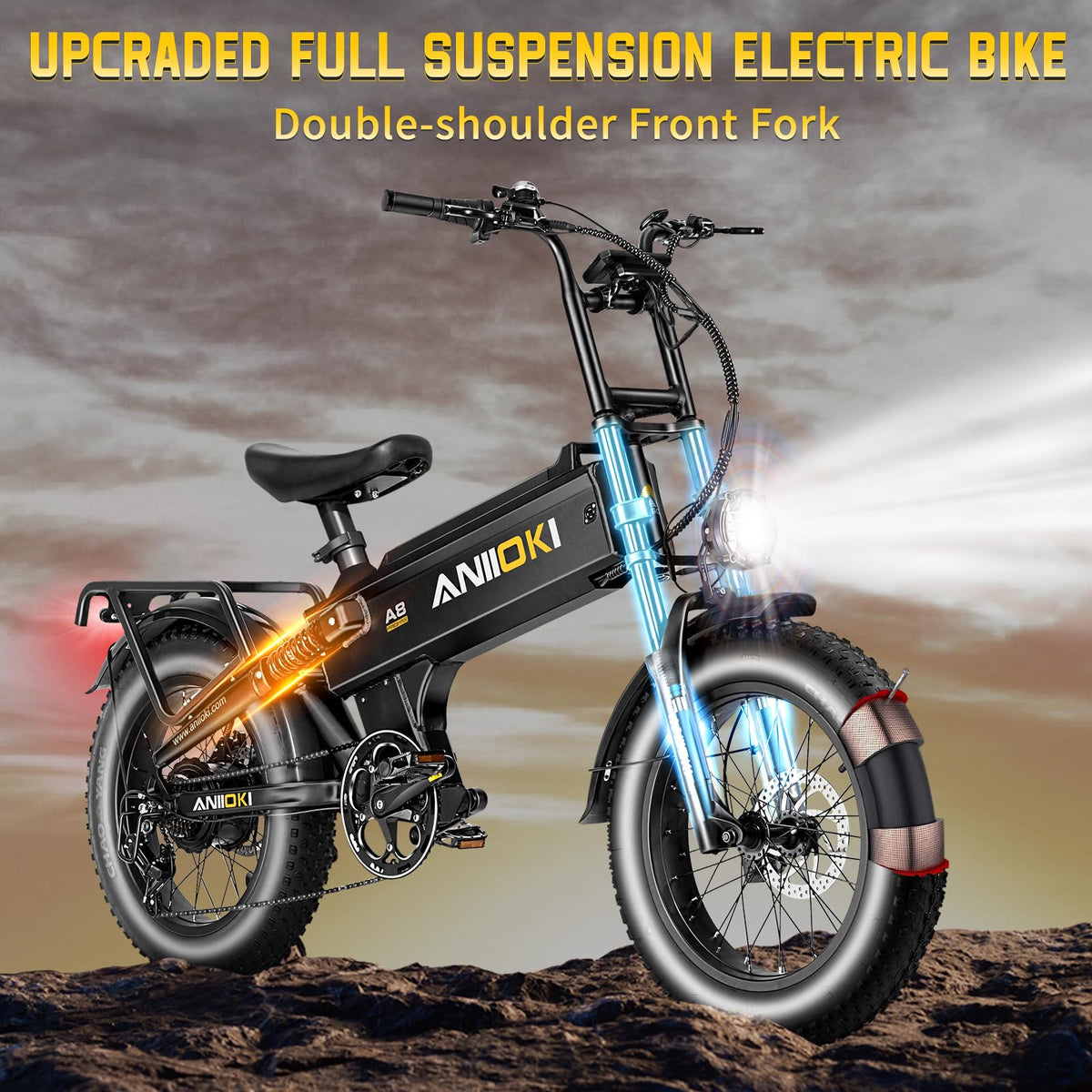 Aniioki A8 Pro Max Electric Bike (52V 70Ah, up to 150 km Range) Canada