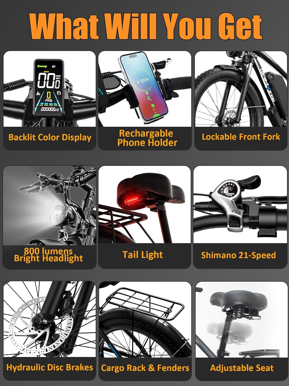 GAMVIRE V7 Electric Mountain Bike Canada – 52V Fat Tire