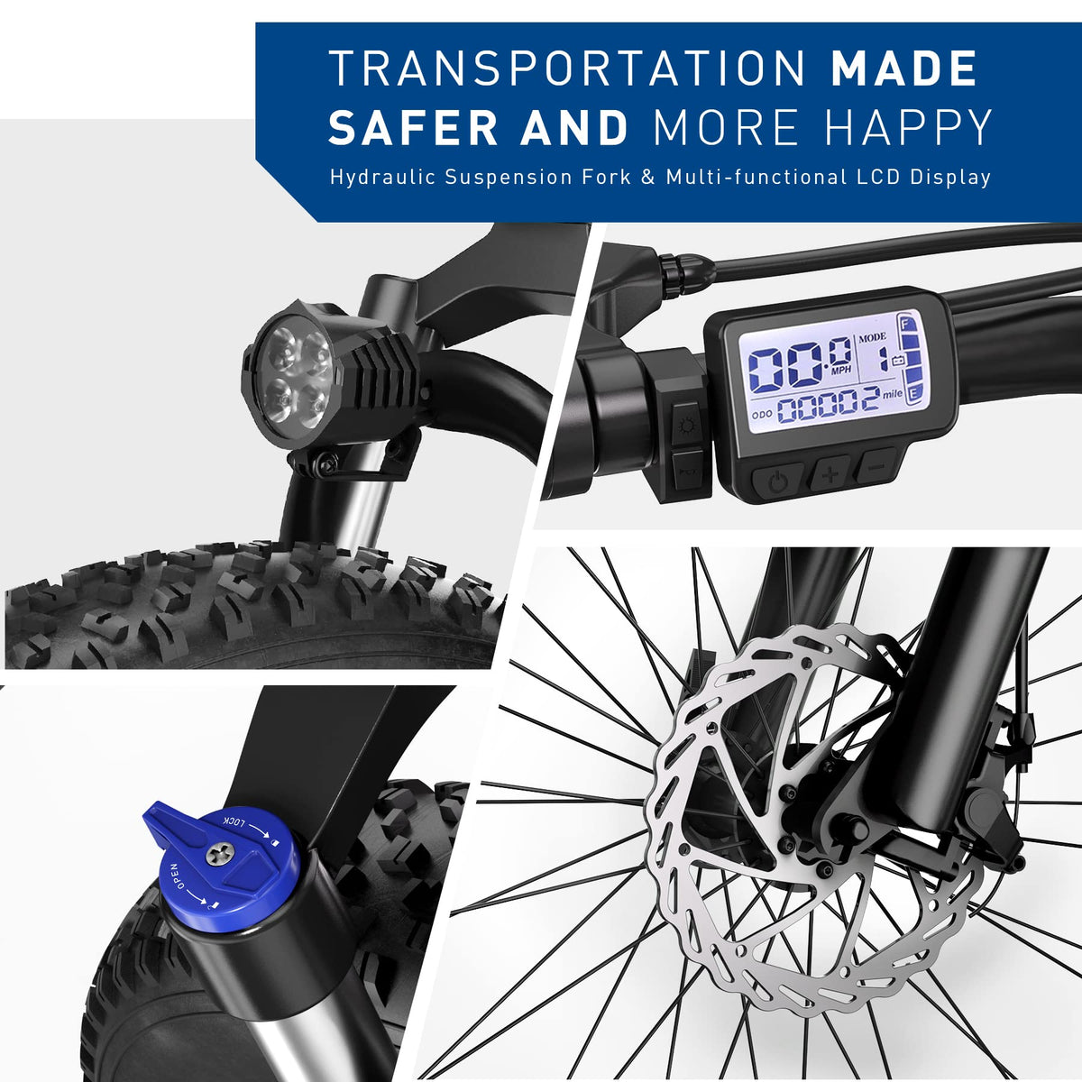 Hiboy P6 Electric Bike - 1000W Motor, 32 km/h Speed | Fast Delivery Across Canada