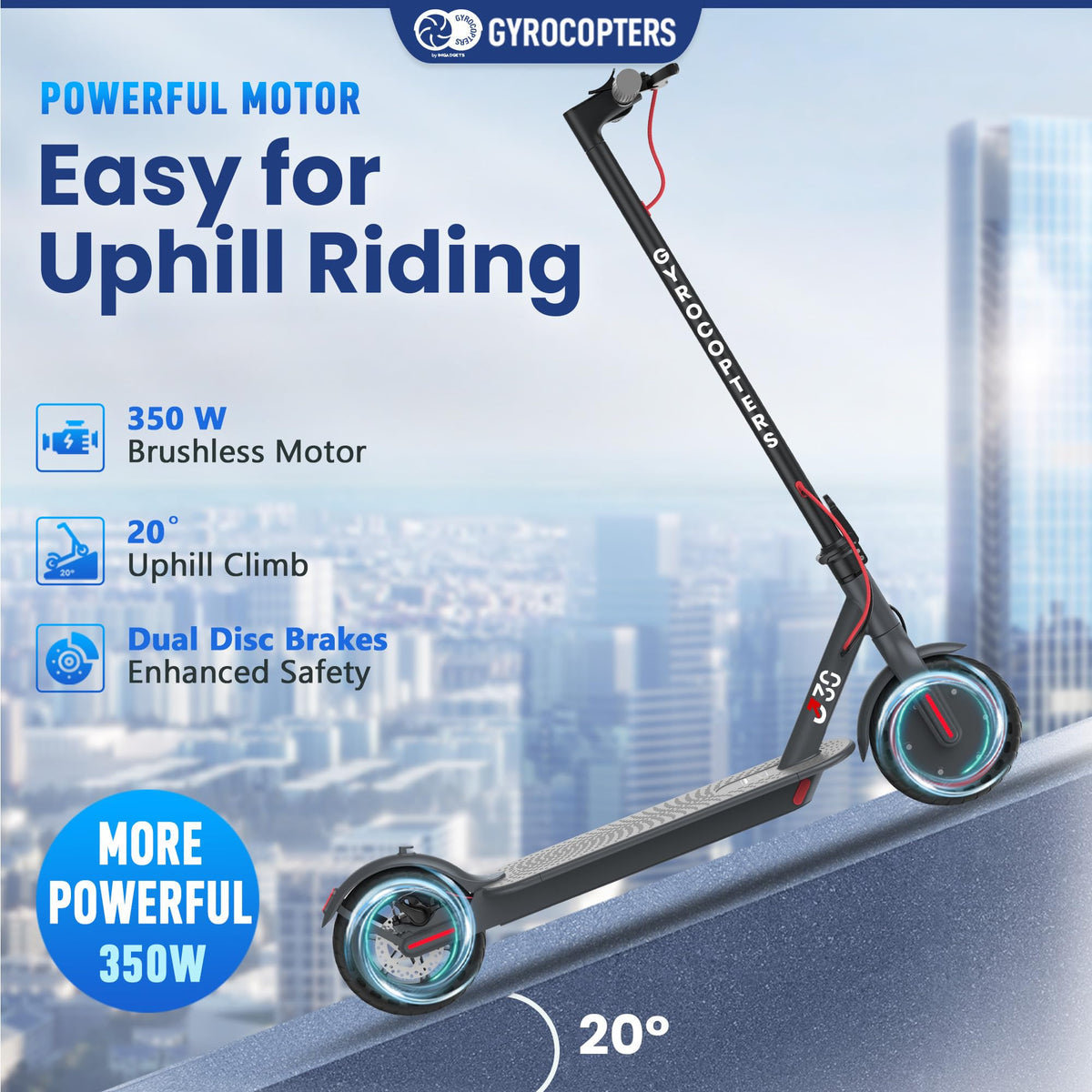 Gyrocopters J30 Electric Scooter – Foldable Commuter Ride Canada