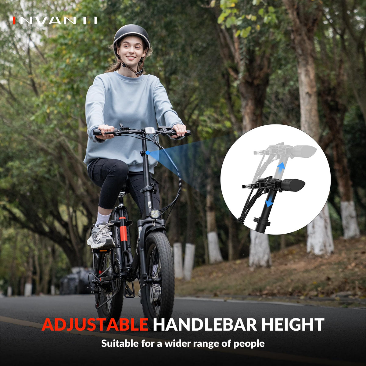 INVANTI EB11 Bicicleta eléctrica plegable de ruedas anchas Canadá