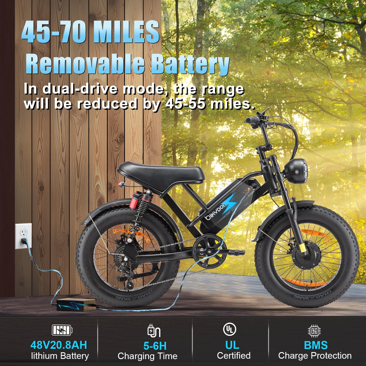 PikSpiid M7 Electric Bike 1000W Fat Tire Canada