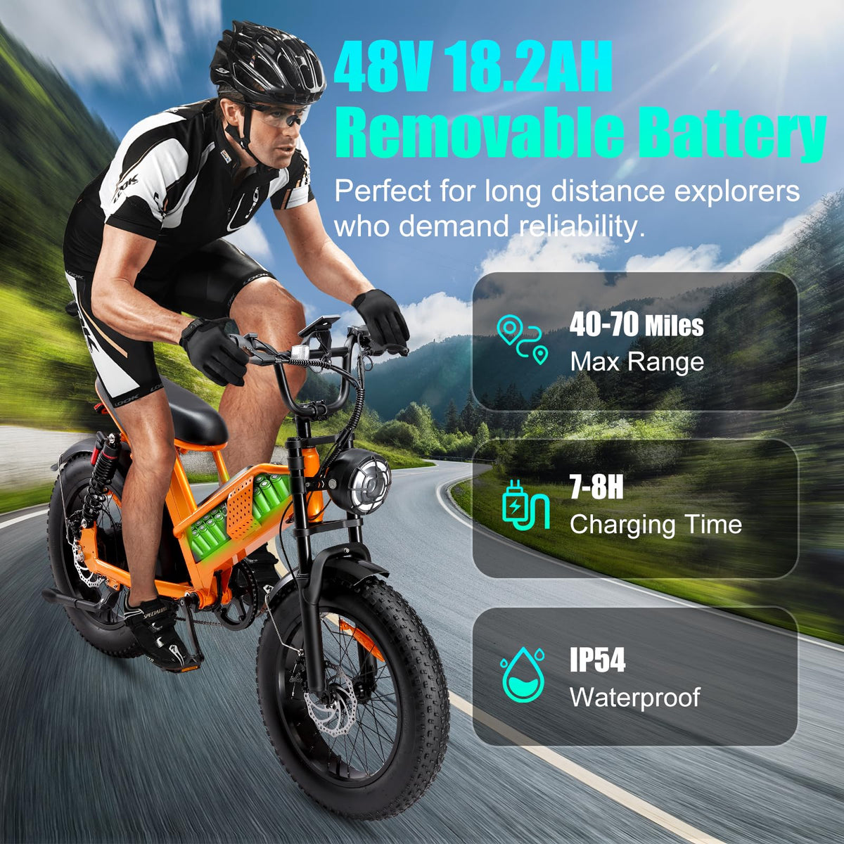 Jiu Haolong Electric Mountain Bike – 1000W All-Terrain E-Bike for Canada