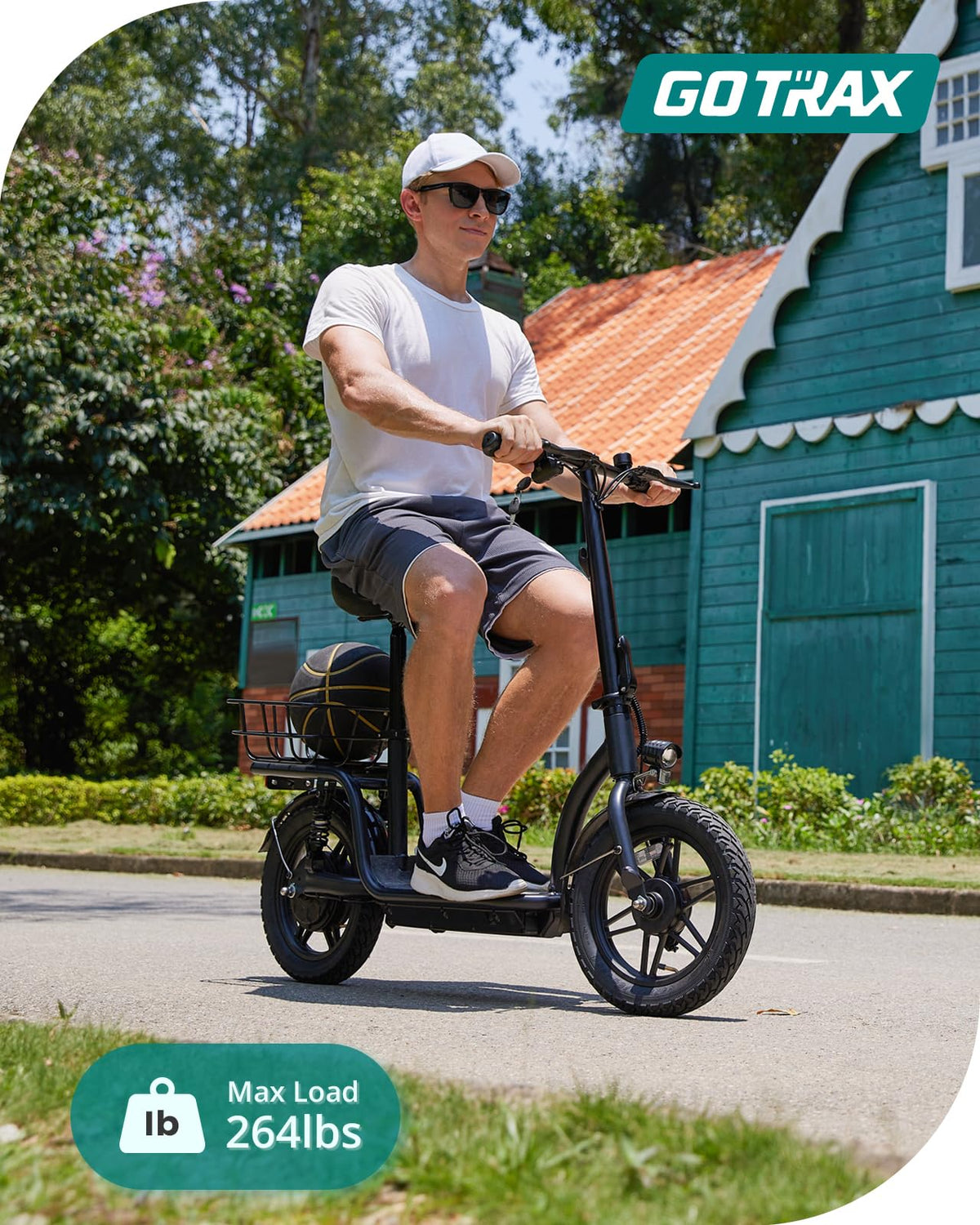 Gotrax Astro Electric Scooter – 350W Motor, 25km/h Speed, 30km Range, Foldable, Comfortable Ride in Canada