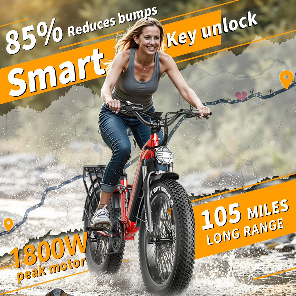 FREESKY Wild Cat Pro Electric Bike – Fat Tire E-Bike 1800W (Canada)