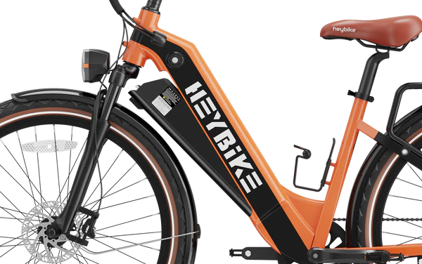 Heybike Cityrun electric bike Canada battery and frame detail