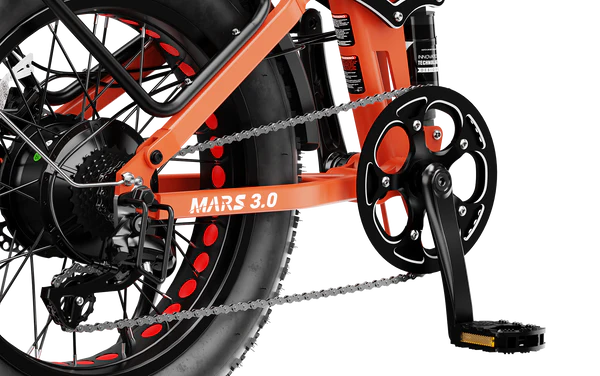Heybike Mars 3.0 electric bike Canada suspension detail