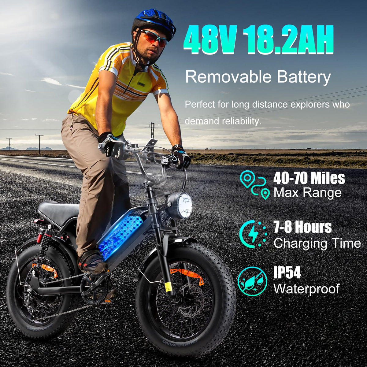 Jiu Haolong Electric Mountain Bike – 1000W All-Terrain E-Bike for Canada