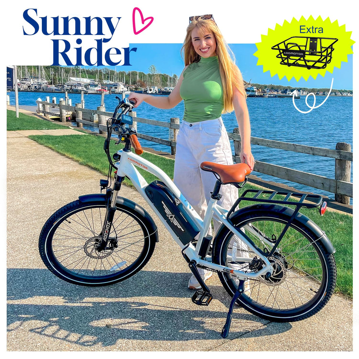 Addmotor CityPro E-43 Step-Thru Electric Commuter Bike – 500W Motor, 48V Battery, Long-Range E-Bike for Canadian Riders