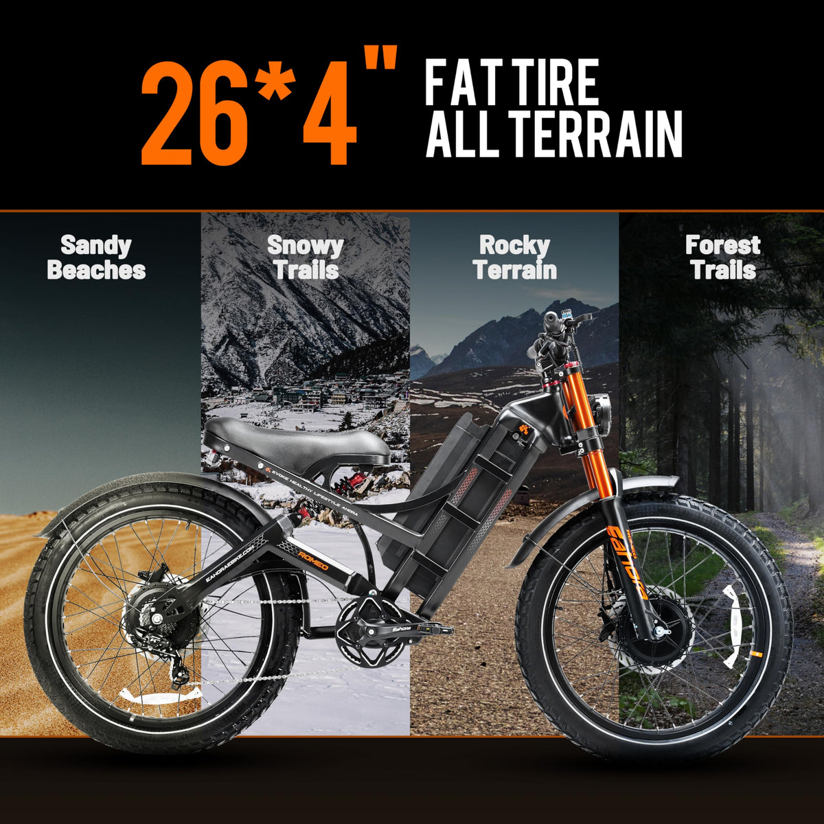 eAhora Romeo Pro Ⅲ Electric Bike Canada – Dual Motor, Long-Range Off-Road Power