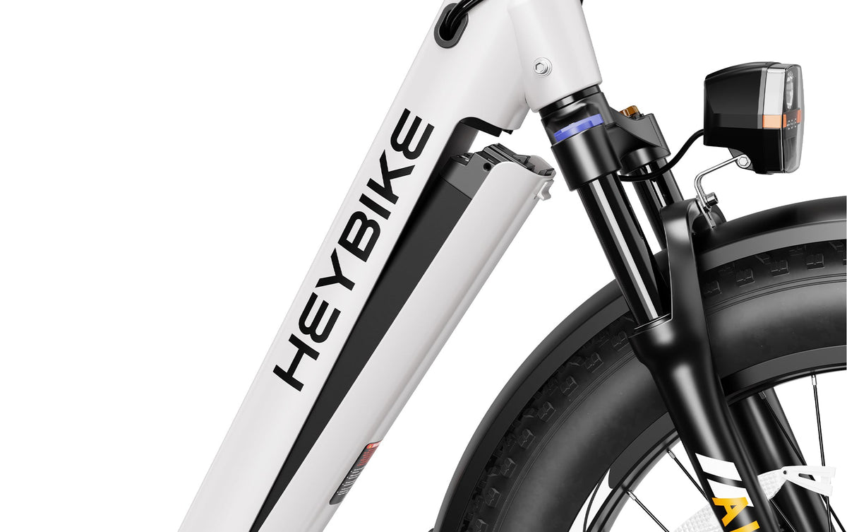 Heybike Alpha removable 680Wh battery detail