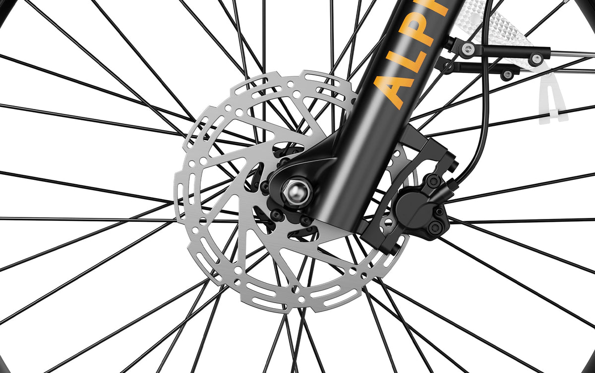 Heybike Alpha hydraulic disc brake detail