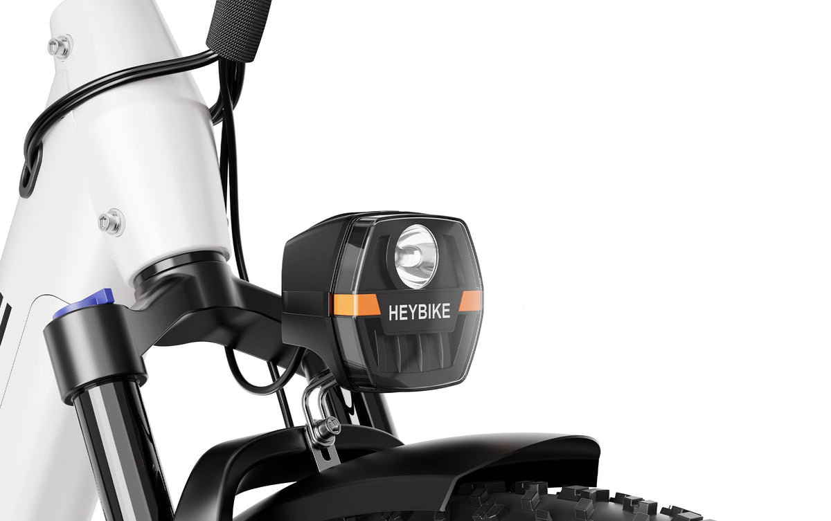Heybike Alpha integrated front light detail