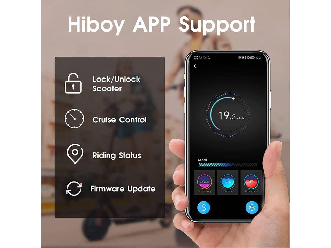Hiboy S2 Max Electric Scooter-Hiboy APP Support-Street Rides