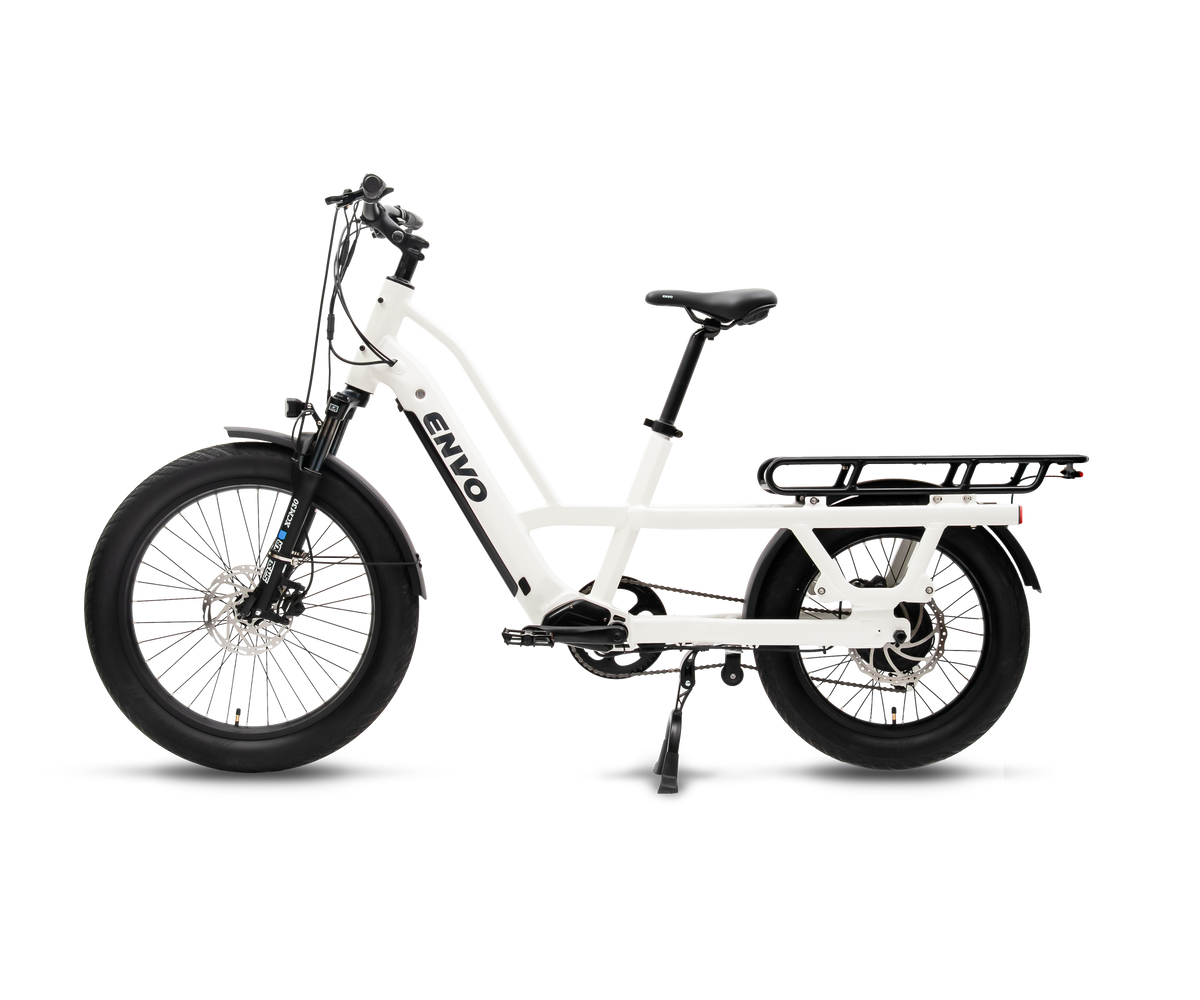 ENVO U50 electric bike, left side cargo view