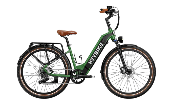 Heybike Cityrun electric bike Canada green colour view