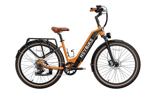 Heybike Cityrun electric bike Canada orange colour view