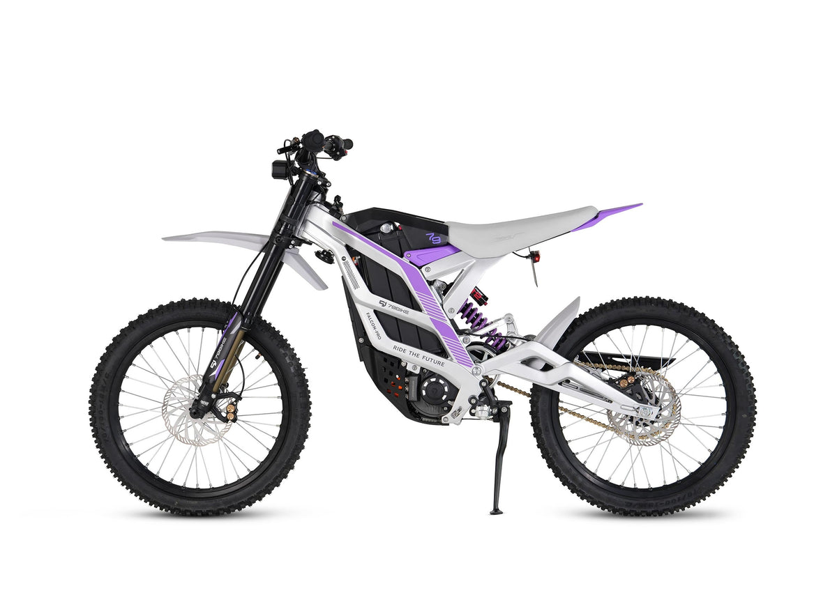 79BIKE Falcon Pro Silver Metallic Purple graphics side view