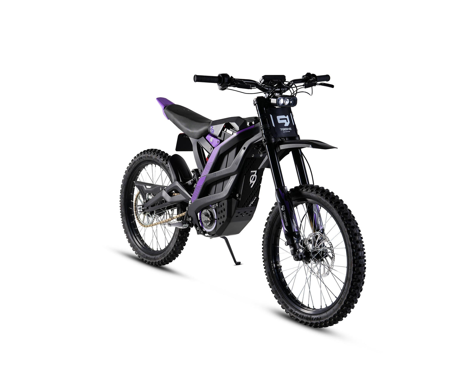 79BIKE Falcon Pro electric dirt bike riding stance detail
