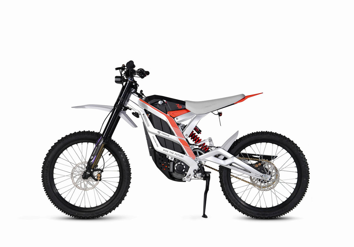 79BIKE Falcon Pro Silver Metallic Red graphics side view