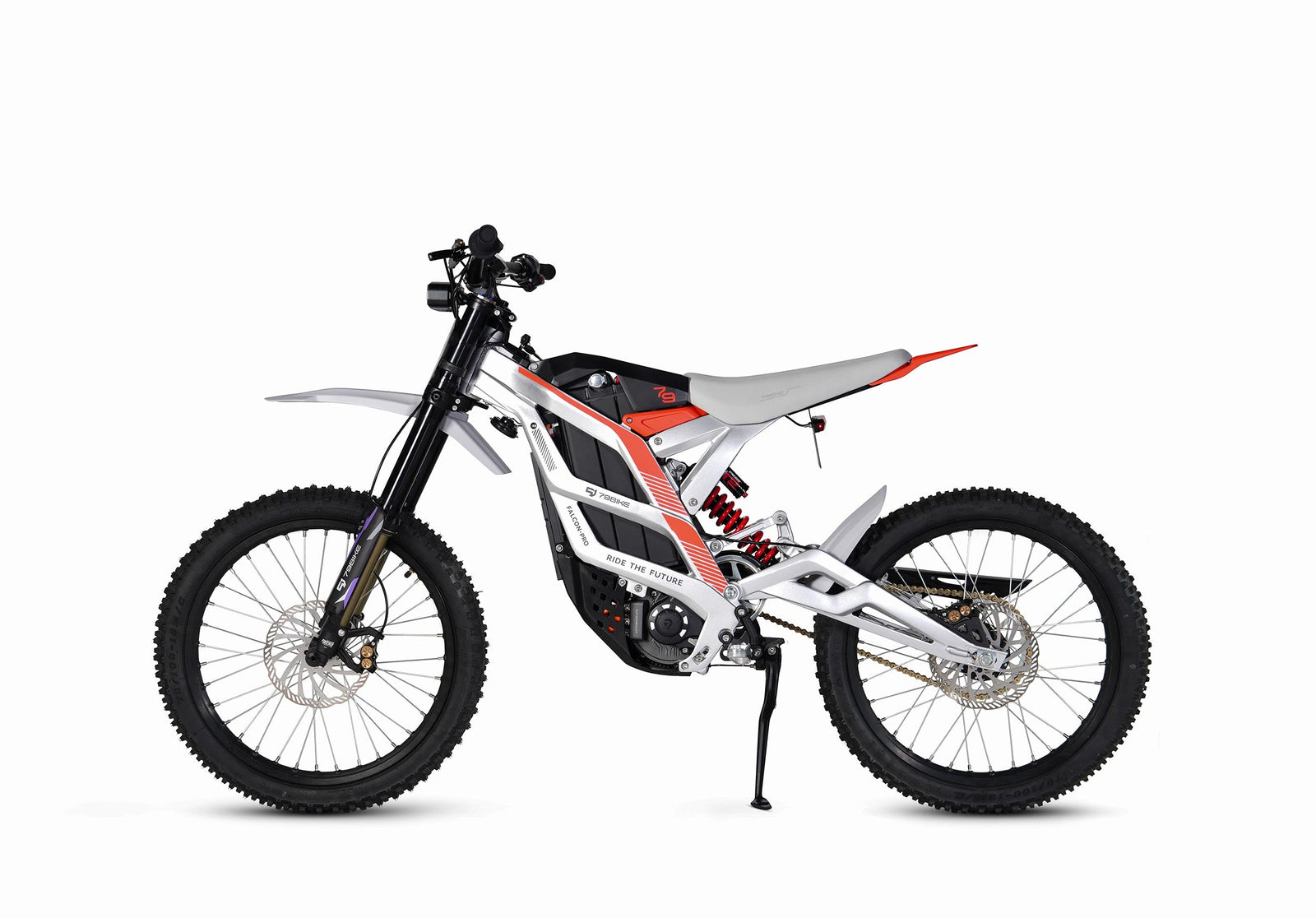 79BIKE Falcon Pro Silver Metallic Red graphics side view