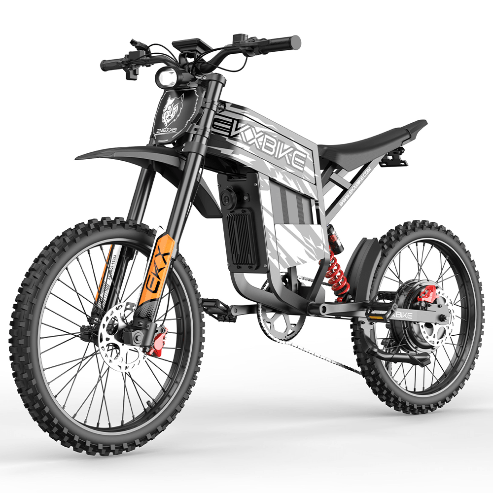 EKX TX1 full suspension and 19-inch off-road tire view