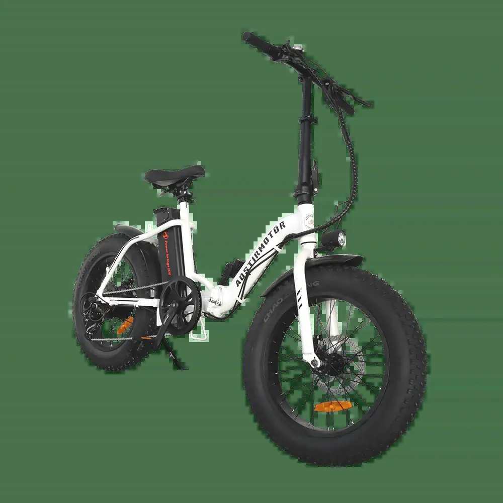 AOSTIRMOTOR G20 500W Step-Through Fat Tire E-Bike Canada battery and frame detail