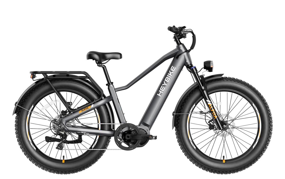 Heybike Alpha Galaxy Black step-over mid-drive electric bike