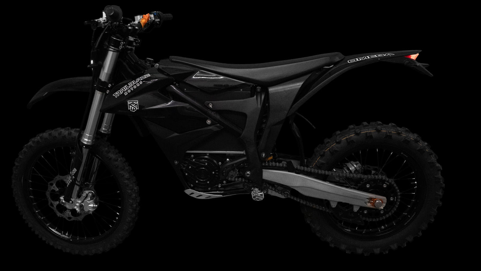 Trailblaze Motors Omega electric dirt bike side profile