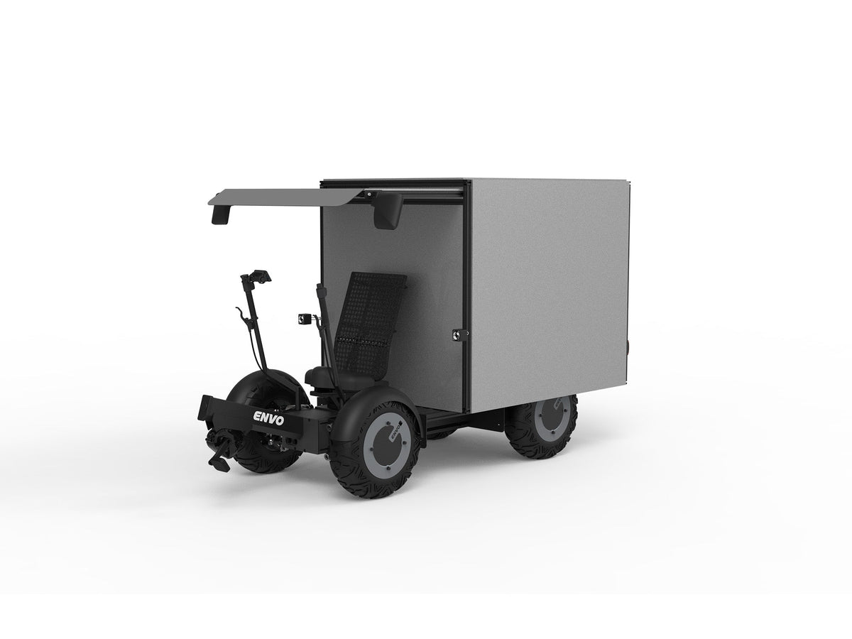 ENVO QC21 electric cargo quadricycle, left-side angle