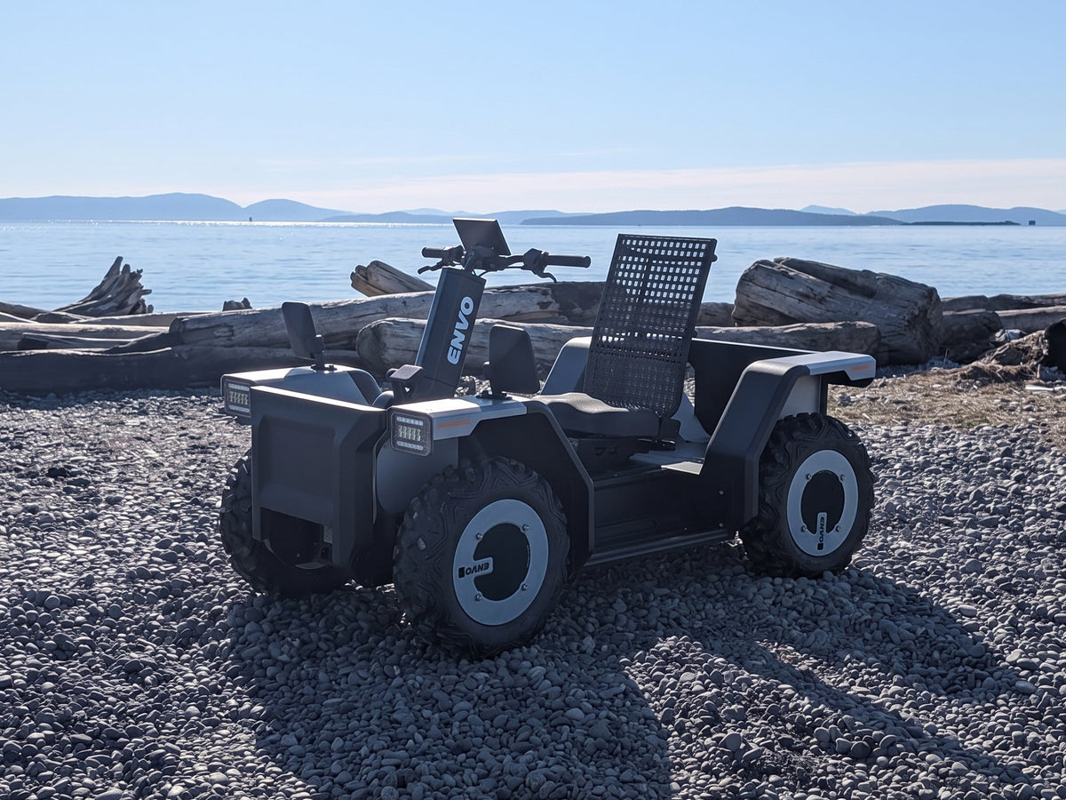 ENVO QC20 electric quadricycle eBike in a lifestyle setting