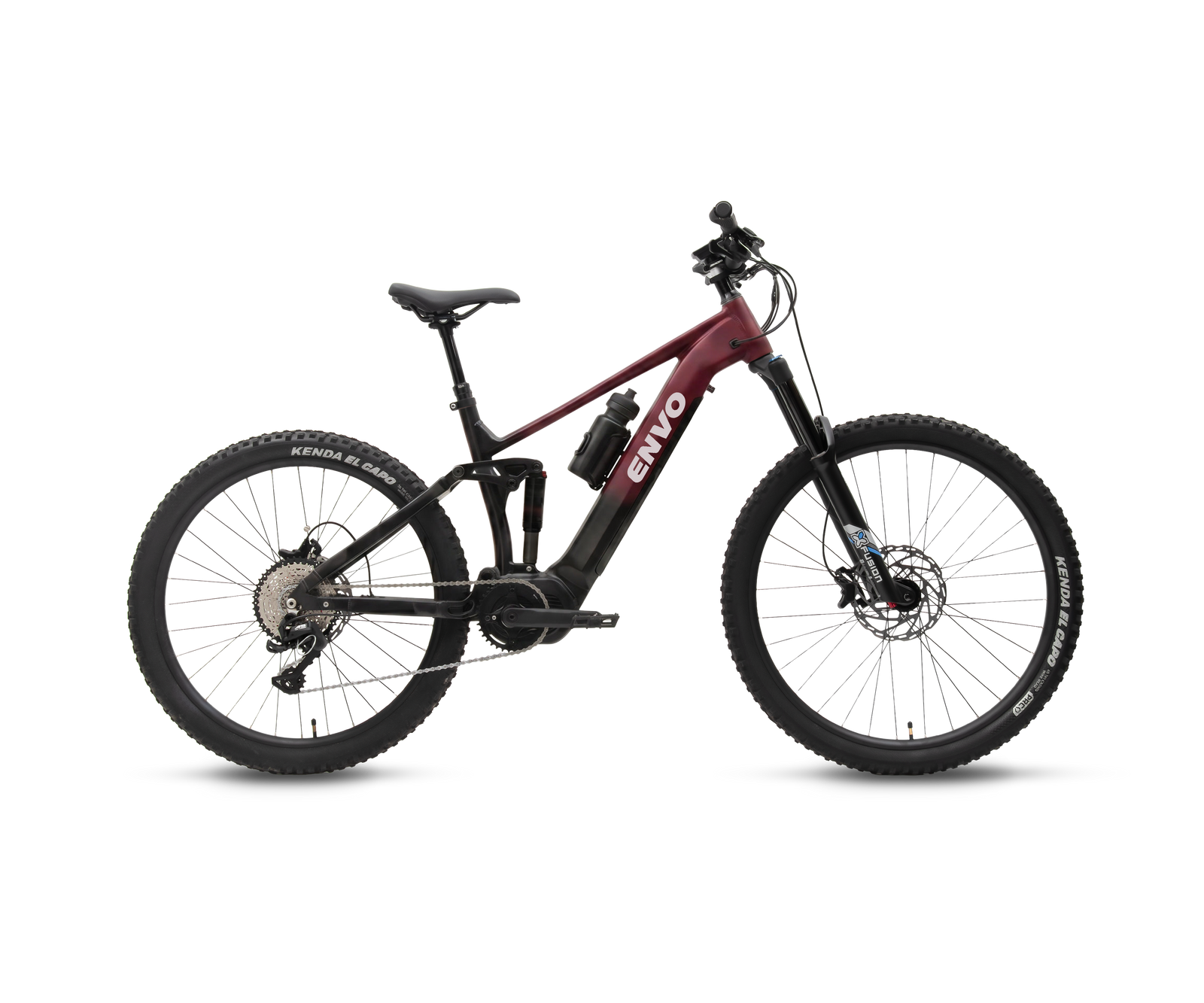 ENVO M50 electric mountain bike in blue, side profile